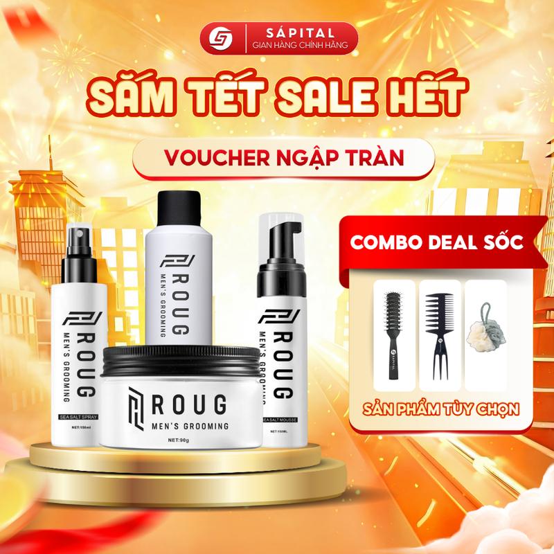   VERSION 4  Sáp Vuốt Tóc Roug Men's Grooming Matt Clay 90g - Sáp vuốt tóc Roug Trắng Bọt tạo kiểu Roug Xịt tạo phồng Roug Gôm xịt tóc Roug | Chính Hãng Singapore 