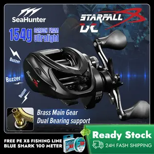 SeaHunter Starfall DC Zing Reel Pancing Baitcasting Buzzer Digital Control System dengan Rasio Gigi 7.0:1, Bahan Serat Karbon, Tarikan Maksimum 5kg, Gulungan Pancing Baitcasting Mikro Segar Gulungan Pancing Air Asin 154g Roda Umpan Joran