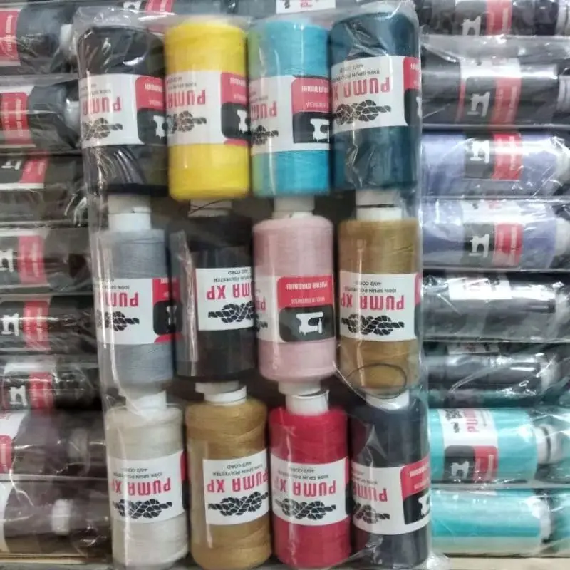 Benang jahit set warna 1lusin 40/2 500yard kuat dan murah