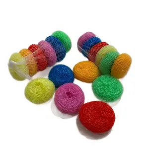 ( 1 ikat isi 6 ) Sponge Cuci Piring Donat / Spons Pelangi Warna Warni / Spons Cupir Murah