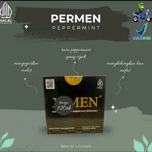 Ex Men Permen Peppermint 1 Box BPOM Halal Rasa Segar Dingin 4 Pcs Menyegarkan Mulut Menghilangkan Bau Nafas