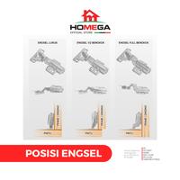 Gambar HOMEGA Engsel Sendok Stainless Steel HSG Slow Motion Soft Close - 1 Set = 2 Pcs - Engsel Lurus dari Homega Indonesia Kota Administrasi Jakarta Barat 5 Tokopedia