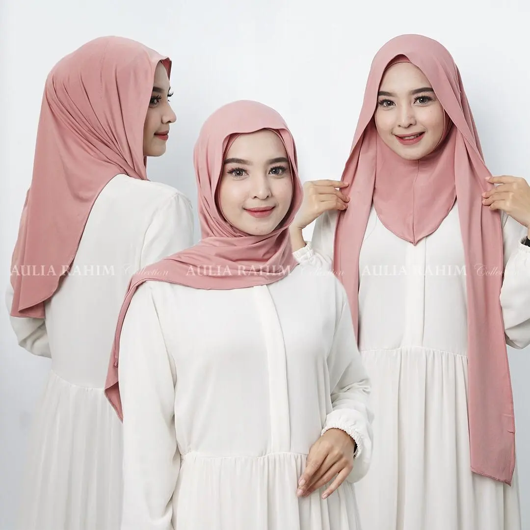 ￼HIJAB (INSTAN) PASHMINA OVAL MENUTUP LEHER || PASMINA OVAL INSTANT JERSEY