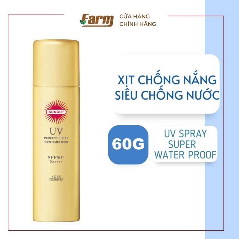 Xịt Chống Nắng Kosé Suncut UV Perfect Spray Super Water Proof SPF 50+/PA++++