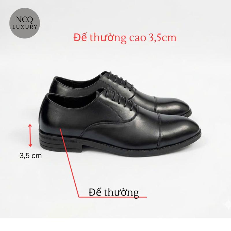 Giày oxford công sở buộc dây cổ điển da bò tấm - giày oxford buộc dây Shoes Nam