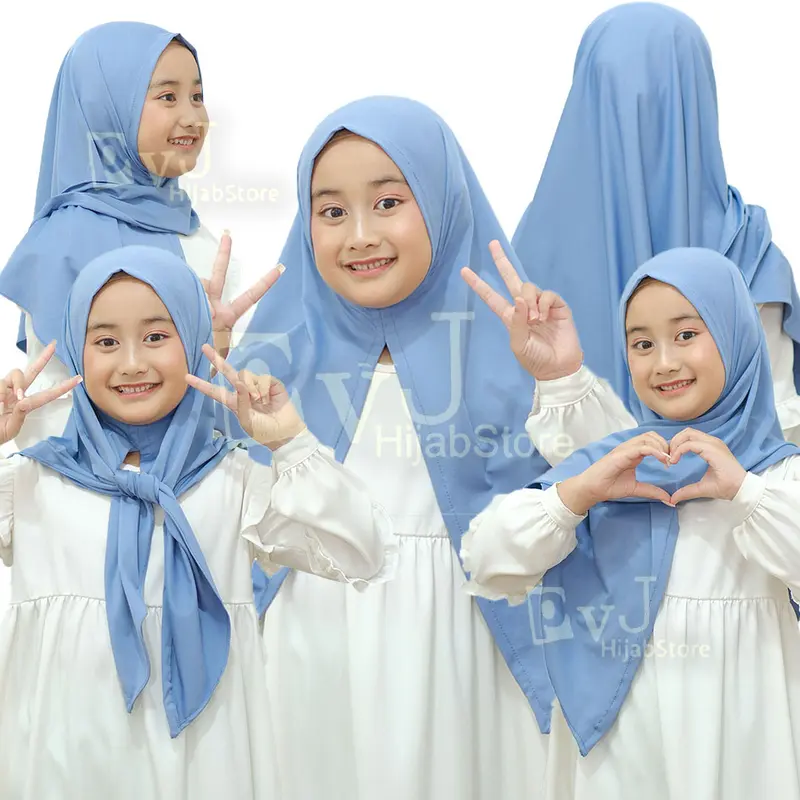Hijab Segitiga Instan Jersey Anak Remaja 7 - 13 Tahun | Jiilbab Segitiga  Instan Jersey Anak Remaja Variasi Muslim Variasi 0
