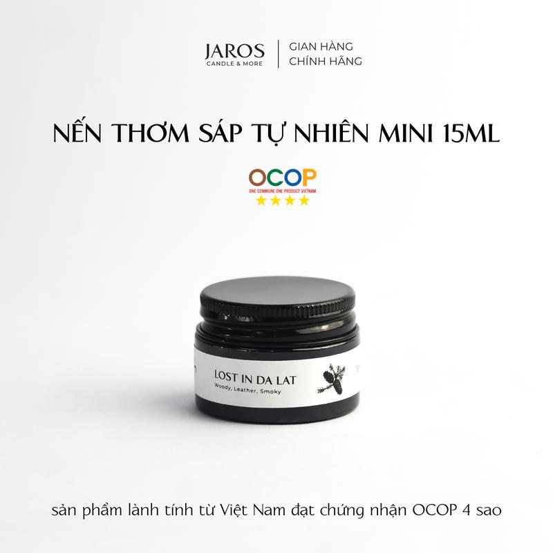 Nến thơm sáp tự nhiên lành tính OCOP 4 sao, bao bì mới JAROS Candle mini 15ml