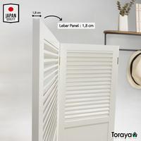 Gambar Toraya Partisi Kayu/ Penyekat Ruangan Lipat/ Louvre Screen 3P dari TorayaLiving Kota Surabaya 4 Tokopedia