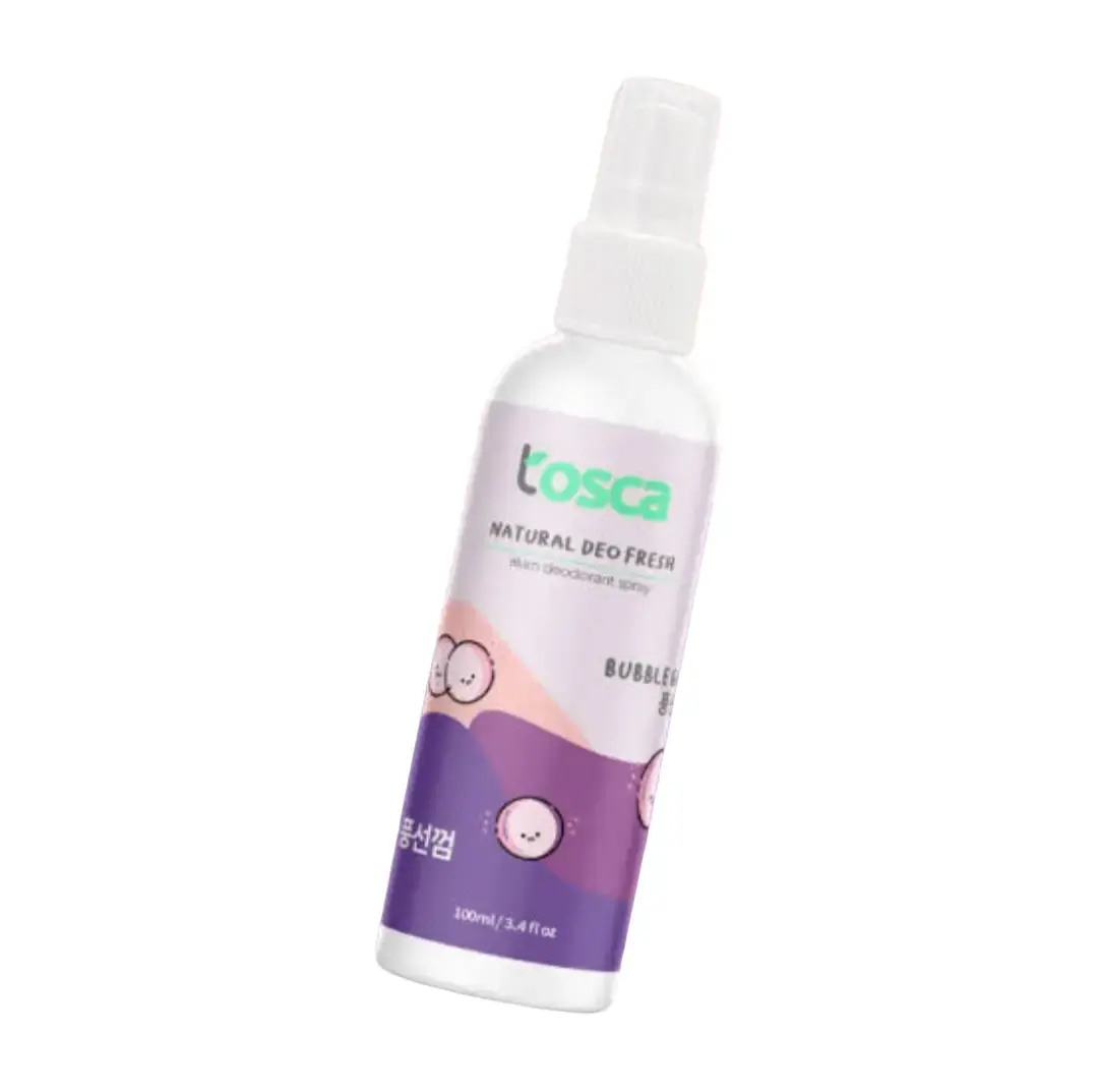 Natural Deodorant Tawas Tosca Spray 100ml - Wangi Bubble Gum - Ampuh Mencegah Bau Ketiak dan Bau Badan