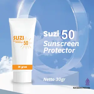 SUZI 50 SUNSCREEN PROTECTOR Sunblock | 30GR Untuk Membantu Melindungi kulit dari sinar UV, Membantu menyamarkan noda hitam, menjaga kelembapan kulit