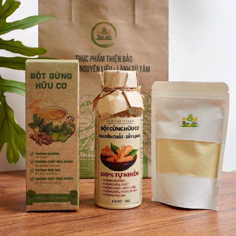 Bột Gừng Nguyên Chất KHÔNG ĐƯỜNG -  Không chất bảo quản, làm ấm người, giảm cảm lạnh, giảm ho. - Thiện Bảo - Gia Vị - Đồ Uống 9