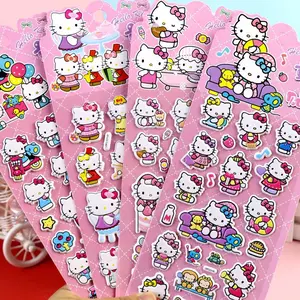 Acak 1 pcs stiker 3D Kuruomi stiker / Capibala stiker / Cinnamoroll stiker / Hello Kitty stiker / NaiLong stiker / my melody stiker