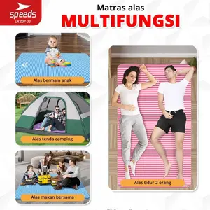SPEEDS Matras yoga jumbo 196x115Cm anti slip yoga mat tebal 10mm extra besar alat yoga senam karpet 027-33