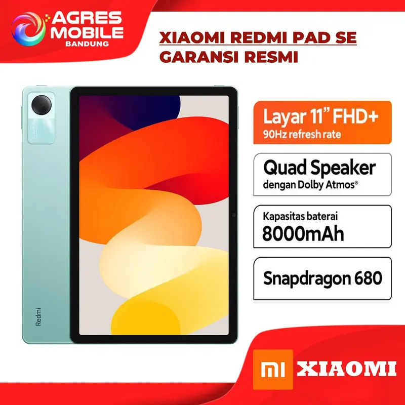[ TIKTOK ] XIAOMI REDMI PAD SE ( 4GB/128GB ) GARANSI RESMI | SNAPDRAGON 680 | 11" INCH FHD+ | 8000MAH BATERAI
