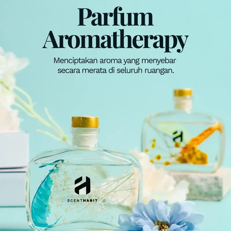 Scenthabit Reed Diffuser Blue Wind 3pcs Pewangi Pengharum Ruangan Batang Stick Rotan 100ml tahan 60 hari 3
