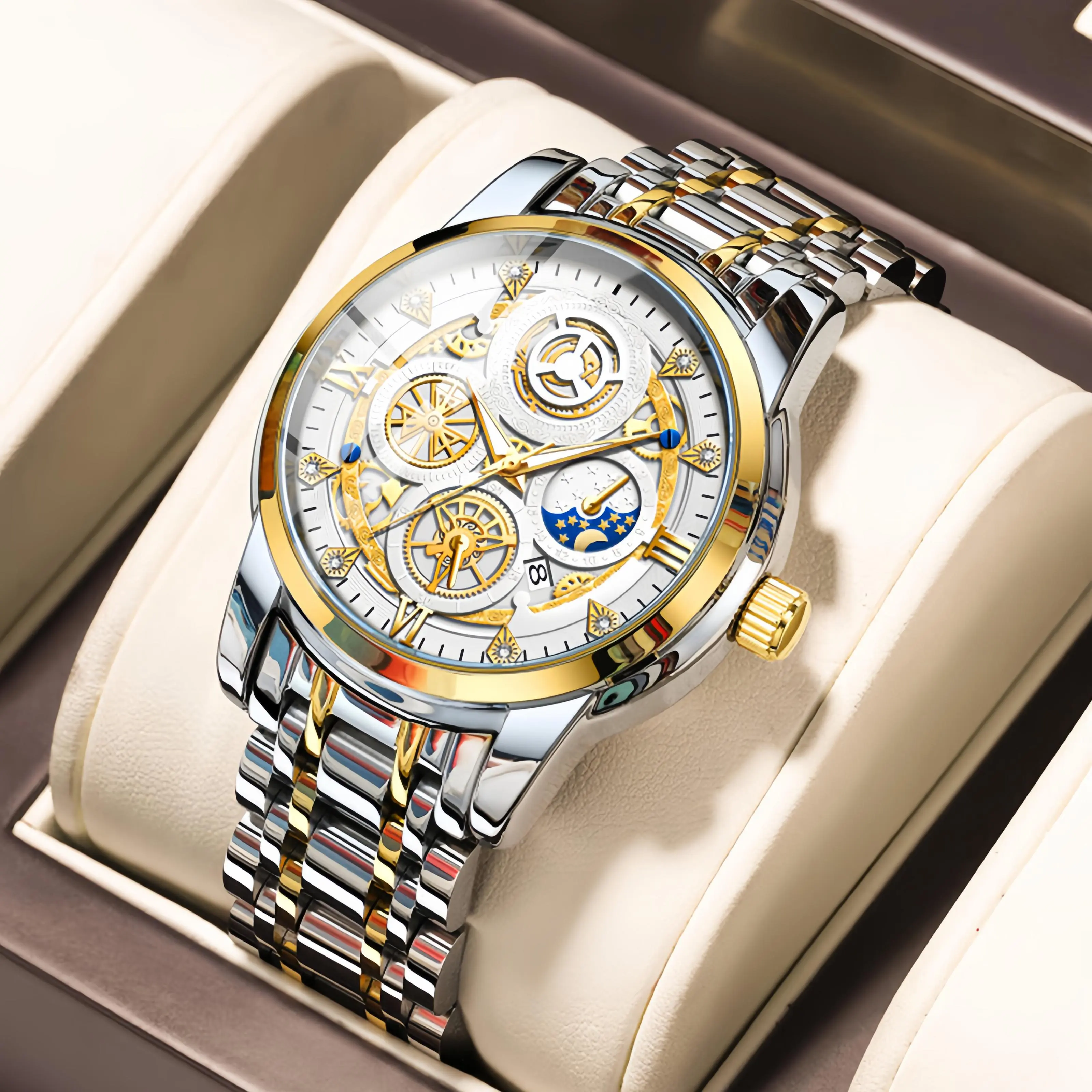 Putih dan Emas（Water Resistant + Night Vision）