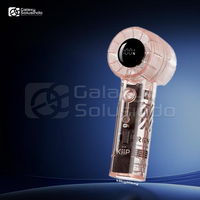 Gambar KIIP Handheld FAN07 Transparant 2.000mAh With LED Display Kipas Angin Portable - Black / Pink / White - Merah muda dari GASOL KALIURANG Kota Malang 5 Tokopedia