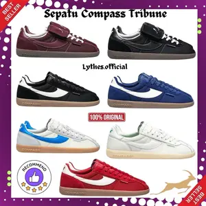 [100% ORIGINAL] Sepatu Compass Tribune Maroon Away // Home Black // Black Gum / Navy Gum // White Blue // White Green // Red Gum