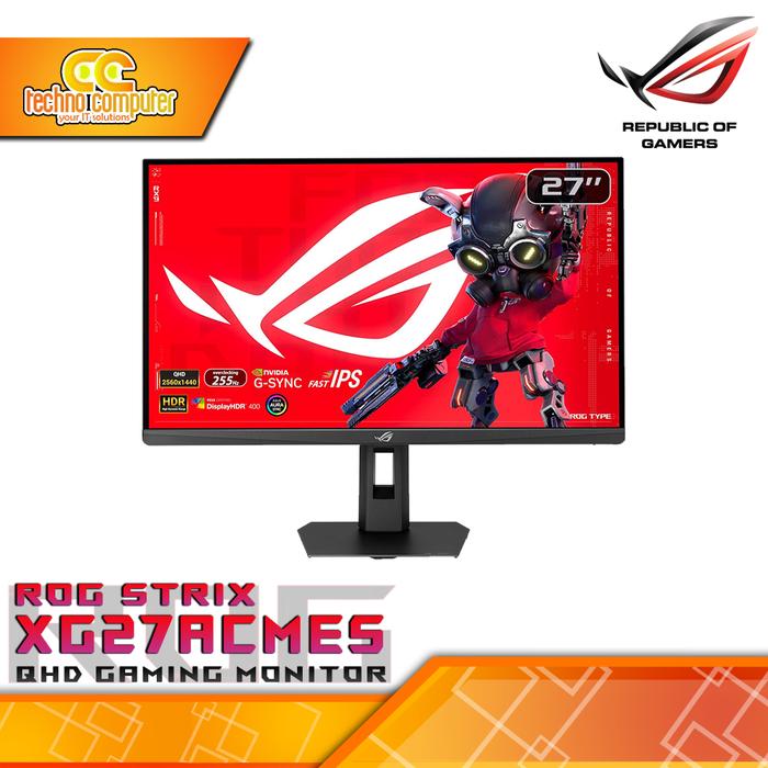 Gambar MONITOR ASUS ROG STRIX XG27ACMES Gaming Monitor - 27 inch, QHD (2560 x 1440), Fast IPS, 255Hz, 0.03ms dari Techno Computer Bali Kota Denpasar Tokopedia