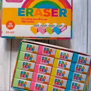 PENGHAPUS ORISTA ISI 40 PUTIH HITAM RAINBOW ERASER VIRAL SPINNER