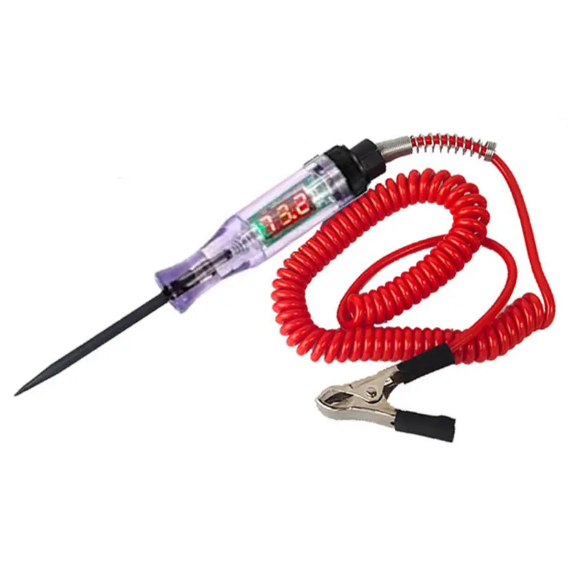 6V 12V 24V 70V DC Car Truck Voltage Circuit Tester Digital Display Long Probe Pen Bulb Car Diagnostic Tool High Quality Car Repair