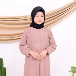 NAUREN GAMIS ANAK REMAJA TANGGUNG USIA 5-6-7-8-910-11-12-13-14-15 TAHUN ARYANA SYAR'I KIDS BAHAN CERUTY BABYDOLL GAMIS SYAR'I Putih Baju Muslim Syari Panjang Dress Lebaran