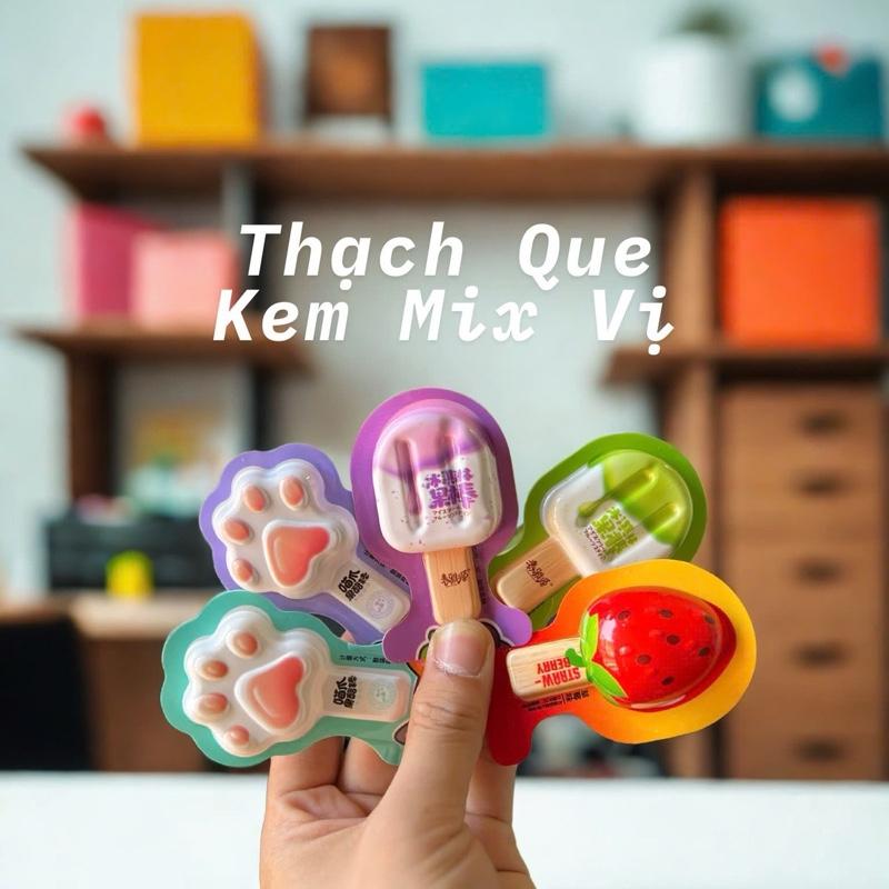 THẠCH PHÔ MAI SỮA CHUA MIX VỊ . MỘT KG TẦM 76-78 CHIẾC HÀNG NHẬP KHẨU CHÍNH NGHẠCH NỘI ĐỊA TRUNG