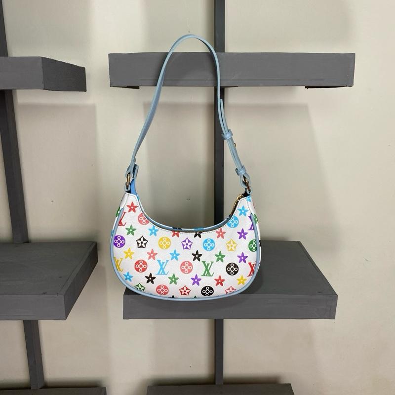 Aninda Tas Wanita Kattie Bag Slingbag Tas Underarm Bag Sholder Bag Bahu  Ketiak selmpang cewek Putih lis biru