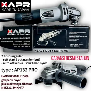 APR GERINDA TYPE AP132 PRO GARANSI RESMI 5THN KUALITAS DIATAS M4KITA ANGLE GRINDER MESIN GERINDA 4INCH