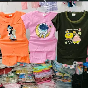 Paket Murah Setelan kaos Celana pendek usia 1-4 tahun Perempuan