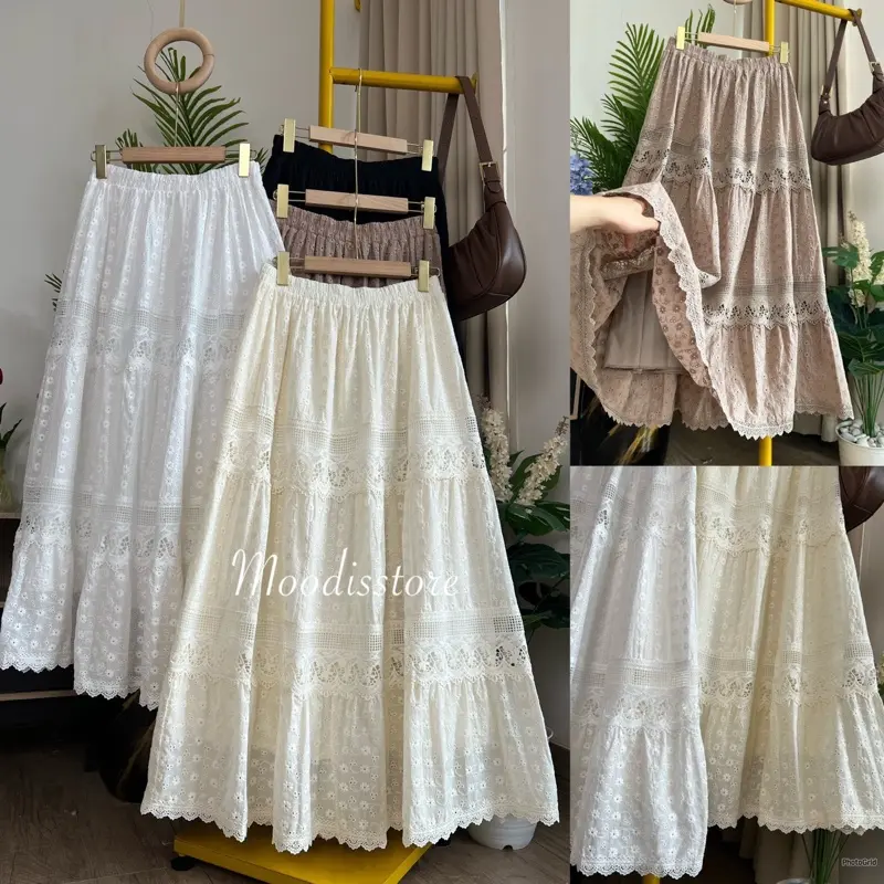 Moodis - Alicia Alesha Embroidery Skirt Rok Katun Bordir 5