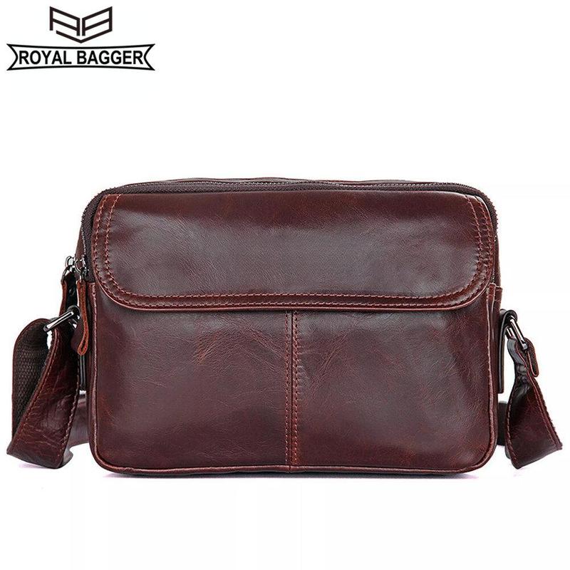  Túi Messenger Da Bò Thật Cỡ Nhỏ Royal Bagger Thiết Kế Đơn Giản Phong Cách Thường Ngày Túi Đeo Vai Đeo Chéo Dành Cho Nam Giới Thích Hợp Cho Công Sở Và Thời Trang Người Đàn Ông Ngầu 