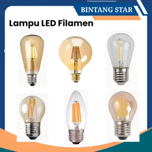 LAMPU LED FILAMEN / ST64 G80 S14 G45 C35 / LAMPU LED PIJAR GANTUNG / LED 4W / LAMPU CAFE / LAMPU OVAL