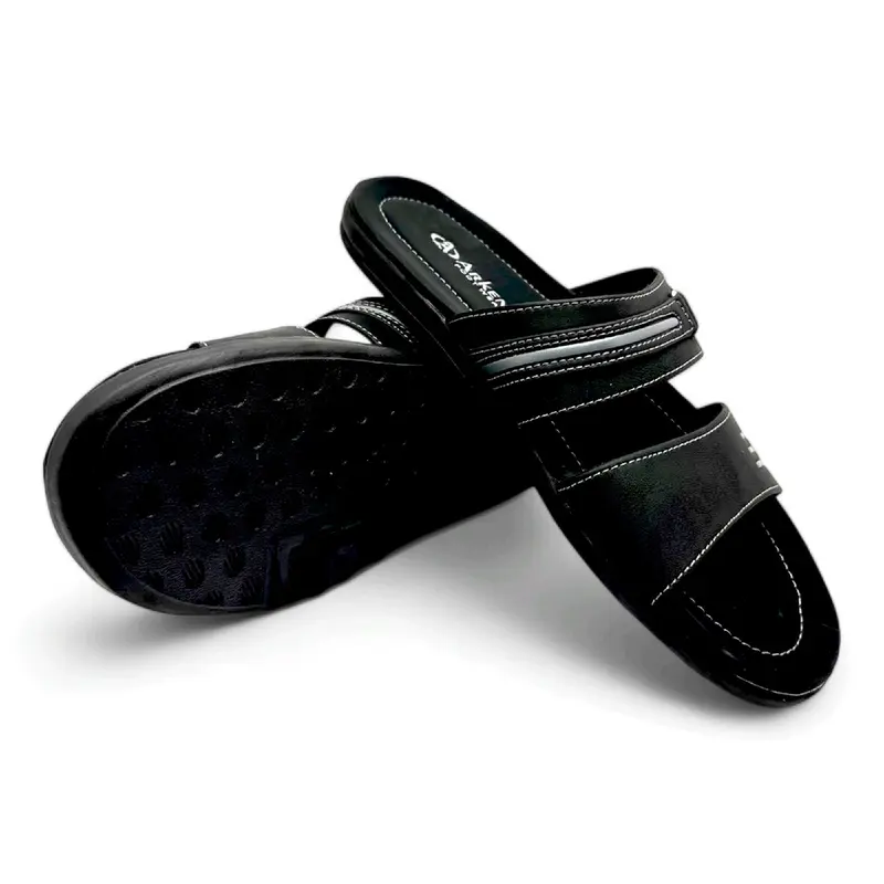 Arkens AL-04 Sandal Selop Kulit Premium Trendy Sol Tebal Dewasa Pria Terbaru Size 39-43 Untuk Santai Kasual Karet Sendal 2