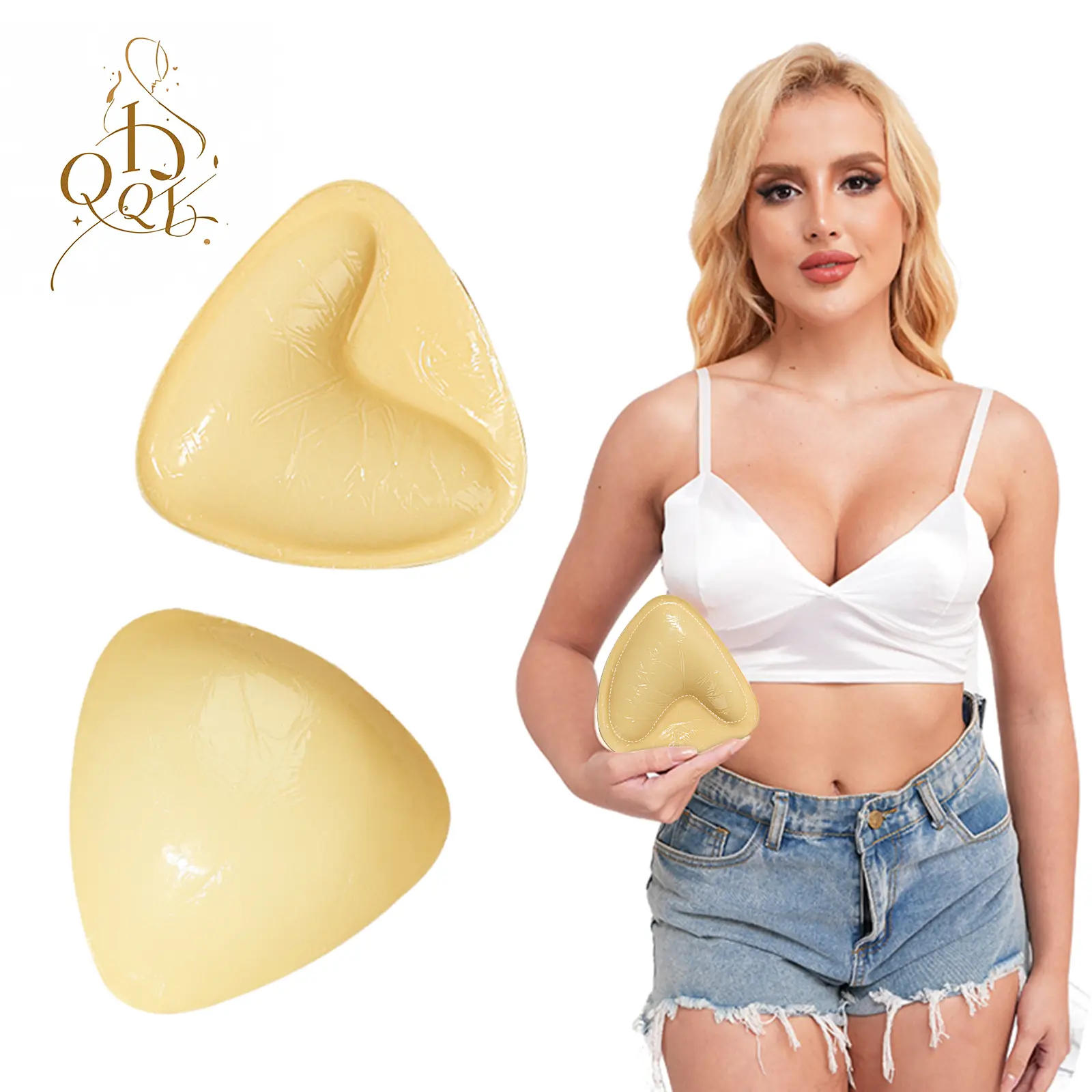 Washable Sticky Bra Inserts for Women | 50+ Reuses | All-Day Comfort Push Up Pads | Seamless Under Tops/Dresses