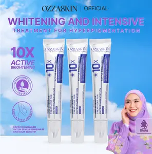 New Ozzaskin Whitening & Intensive Treatment For Hyperpigmentation + 10X Active Brightening, Halal BPOM Mengandung Bahan Alami, Membantu  Mencerahkan, Melembapkan dan Memudarkan Melasma & Flek Hitam Tanpa Efek Samping