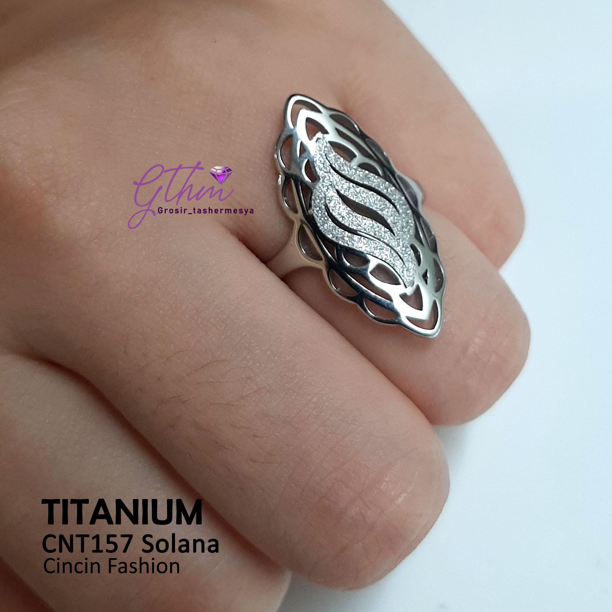 Cincin Ori Titanium Ukir Etnic Model Elegan Keren Kesan Mewah Cocok dipakai pesta kondangan Awet Anti Karat cnt157 Rings