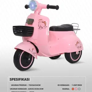 RECHARGEABLE MOTORCYCLE MAINAN MOTOR AKI VESPA ANAK AKI DAN MANUAL EMT2222 EMT 2243 2in1 NEW PRODUCT EMT2243