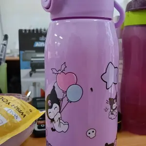 Sanrio Botol Minum Kuromi 700ML Premium Tanpa BPA Dengan Sedotan Anti Tumpah Botol Anak Perempuan Aesthetic Desain Kartun Imut Kualitas Terbaik