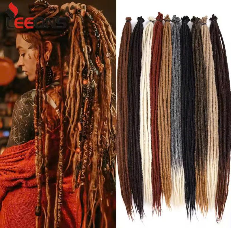 Sợi Tóc Giả Dreadlock 50cm Chất Liệu Chống Cháy 4 Màu Nâu Xanh Đen Xám Thích…
