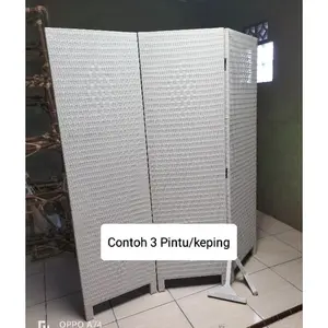 BEST SELLER ( Tinggi 200 Cm ) Sketsel Rotan Sintetis Pembatas Ruangan Partisi Sekat Ruangan Murah