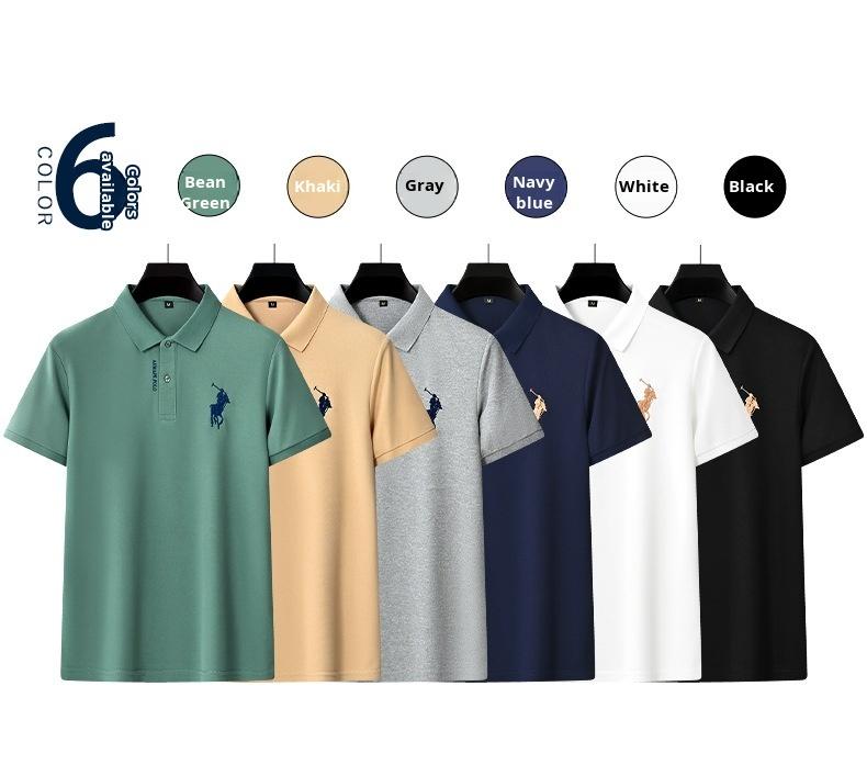 Product Introduction of Home Party Holiday Gift - Men's High End Embroidered Short Sleeve T-Shirt Polo Shirt 6