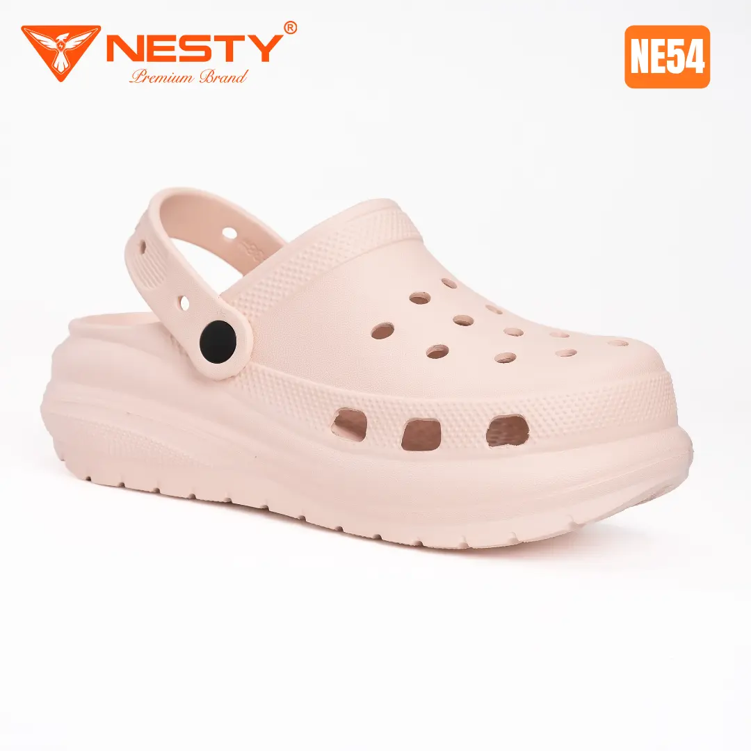 [NE54] [TẶNG CHARM 3D] DÉP SỤC ĐẾ CAO ĐÚC NGUYÊN KHỐI NHÃN HIỆU NESTY (KO3)