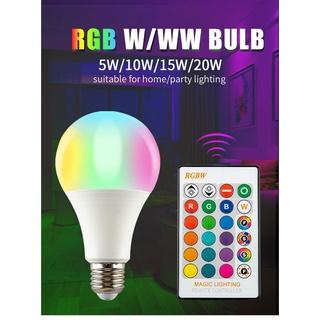 E27 Smart Control Lamp Led RGB Light Dimmable 10W 15W 20W RGBW - TikTok ...