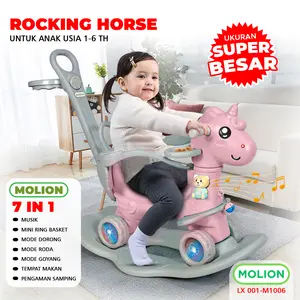 SPEEDS Mainan Jungkat Jungkit Kuda Kudaan Rocking Horse Hiburan Roda Sepeda Kesenangan Anak 001-M1006