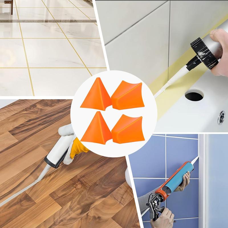 Product Introduction of Silicone Seam Tools,  Soft Silicone Caulking Tools Kit Silicone Applicator, Caulk Smoothing Tool Caulk Finishing Tools in 4 Size, 4/6/10/16mm Calking Tool for Kitchen, Bathroom 2