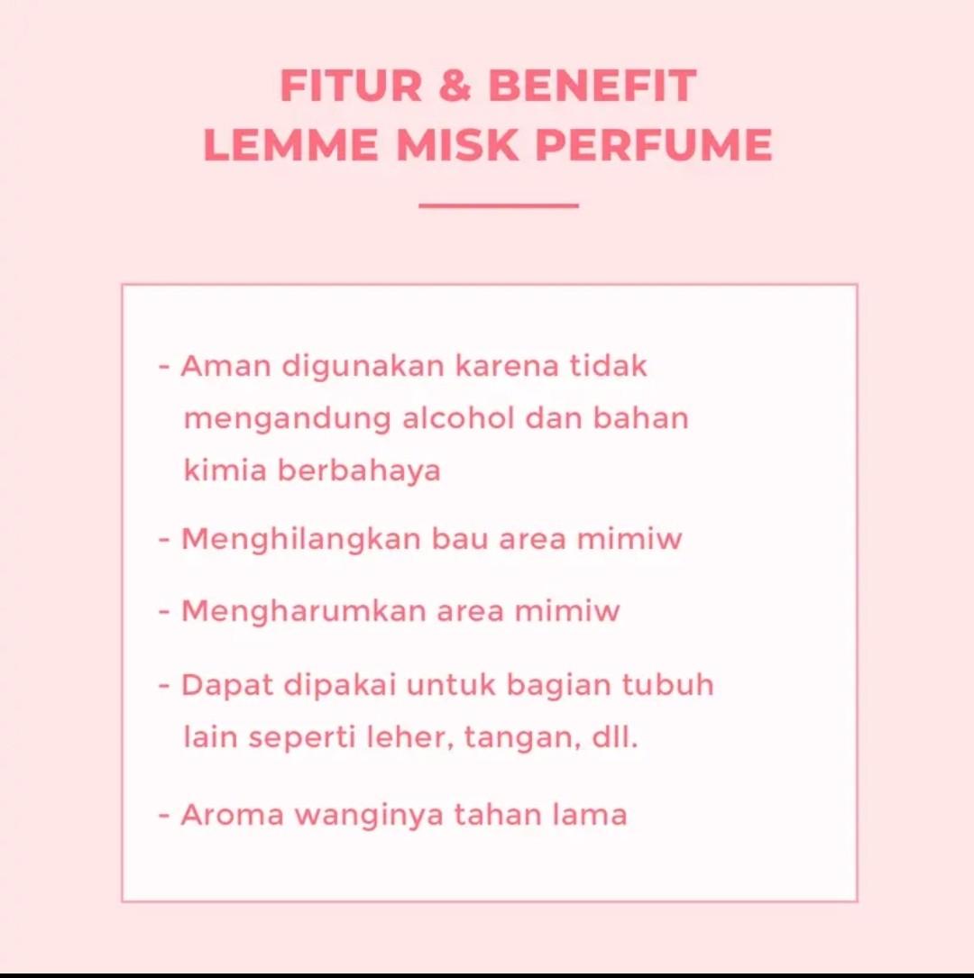 Bundling Hemat 3 Pcs Lemme Misk - Parfum Khusus Miss Viral Wanita Perempuan