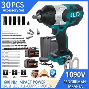NEW JLD 1090S/588S CORDLESS IMPACT WRENCH BRUSHLESS Impact wrench Cordless Impact jld Mesin bor baterai torsi besar 950NM