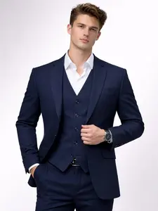 BensMall Blazer Pria Formal + Rompi Semi Wool Premium Slim Fit Jas Pria Elegan Setelan Kerja Kantor Wedding