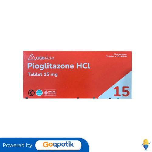 PIOGLITAZONE HYDROCHLORIDE OGB DEXA MEDICA 15 MG BOX 30 TABLET